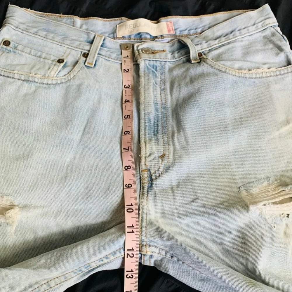 True Vintage well worn very grungy distressed light washed regular fit 34x32 90s - Picture 3 of 8